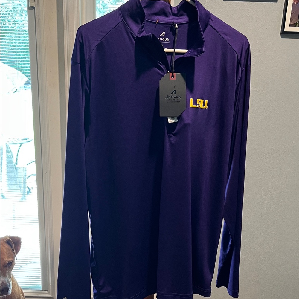 BNWT Antigua Purple LSU Tigers Bright Quarter-Zip Pullover